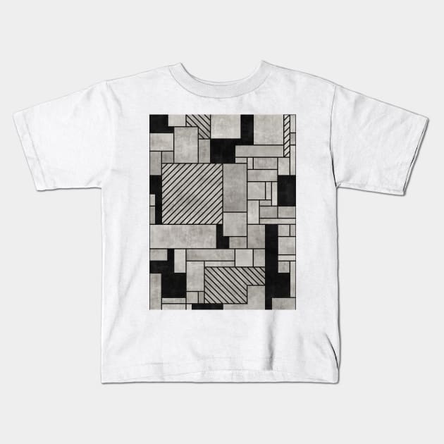 Random Concrete Pattern Kids T-Shirt by ZoltanRatko